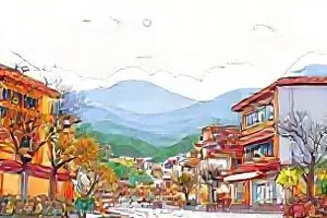 雪落无声的城封面，落雪城市与安静街灯